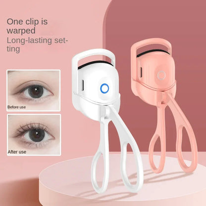 Fast Heating Electric Eyelash Curler - USB Charging, Portable Eye Lash Perm for Lasting Curling, and Thermal Eyelash Clip