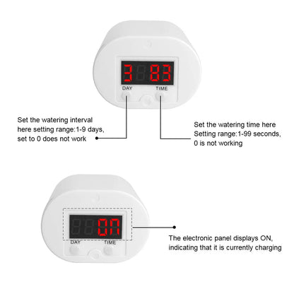 Automatic Watering Pump Controller – 8/4/2 Head Drip Irrigation Device with Pump Timer for Garden, Flower Plants, and Home Sprinkler