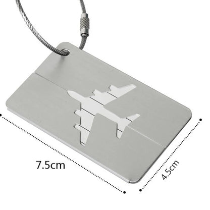 Aluminum Alloy Luggage Tag: Metal Boarding Identification Holder for Aircraft Check-In - External Travel Identification Card