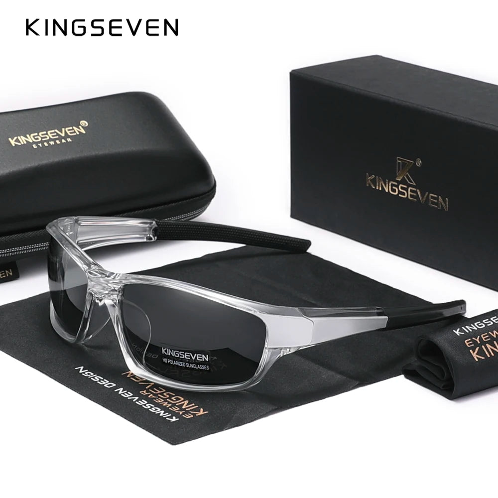 Genuine KINGSEVEN Sports Polarized Sunglasses - New Design for Men and Women - UV Lens Fashion Eyewear Oculos de Sol