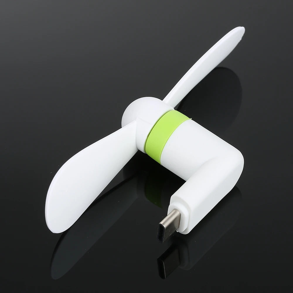 Creative Mini Portable Micro USB Fan - 5V 1W Mobile Phone USB Gadget Fans Tester for Type-C USB-C Cooling Hand Fan