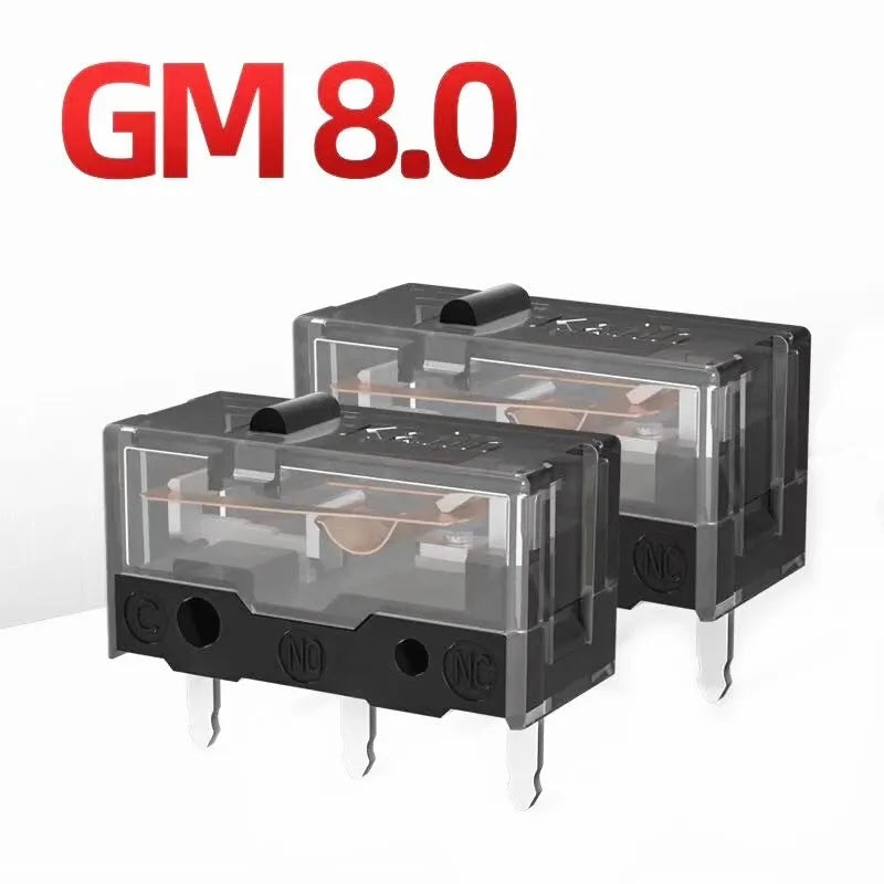 10Pcs + 1Pc Kailh GM 8.0 Micro Switch: Gold Contactor, 80 Million Click Life for Computer Mouse Buttons