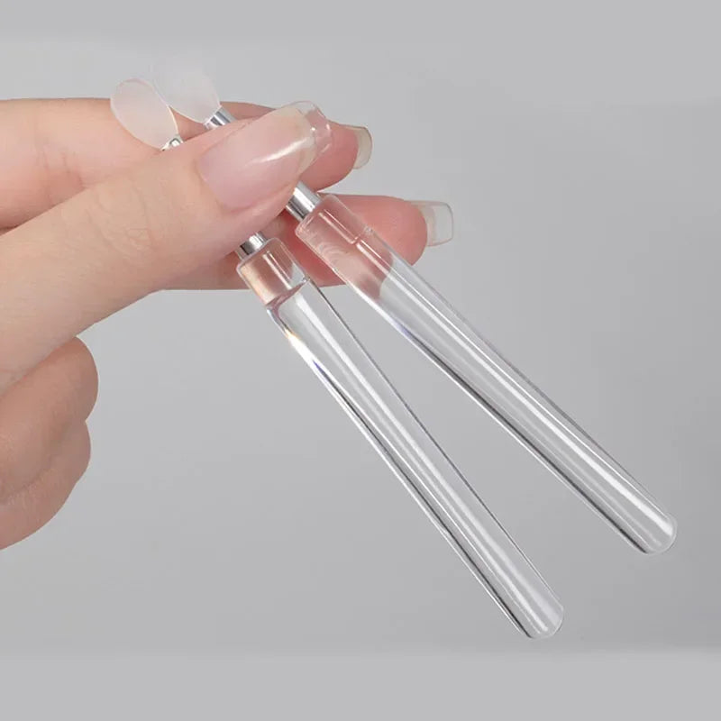 Silicone Nail Art Applicator Sticks: Reusable Tool for Applying Chrome Glitter and Pigments - Easy-Daub Manicure Brush for Flawless Nail Art