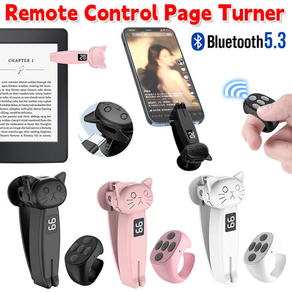 Bluetooth 5.3 Remote Control Page Turner - Camera Shutter Auto Clicker & Phone Screen Tapper Device for Kindle Paperwhite