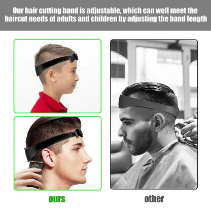 Adjustable Home Hair Trimming Headband | Silicone Neckline Shaving Template for Haircuts | Curved Hair Cutting Guide for Styling