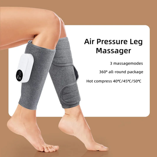 360° Air Pressure Leg Massager - Household Presotherapy Machine with Hot Compress for Relaxing Leg Muscles and Massage