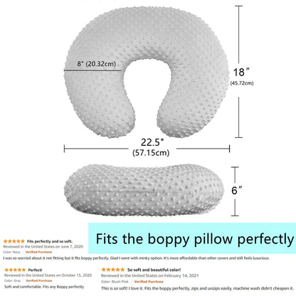 Ultra Soft Minky Baby Nursing Pillow Cover | Breastfeeding Pillow Slipcover | Snug Fit for Newborns