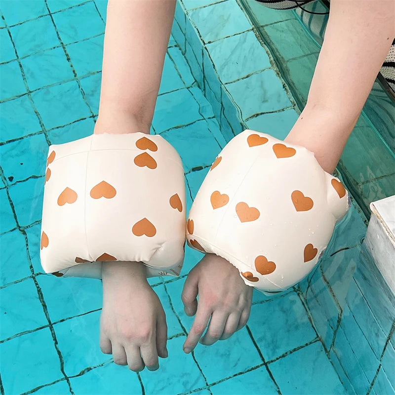 Cartoon Printed Swim Arm Floaties - Inflatable Swimming Arm Bands for Adults and Kids