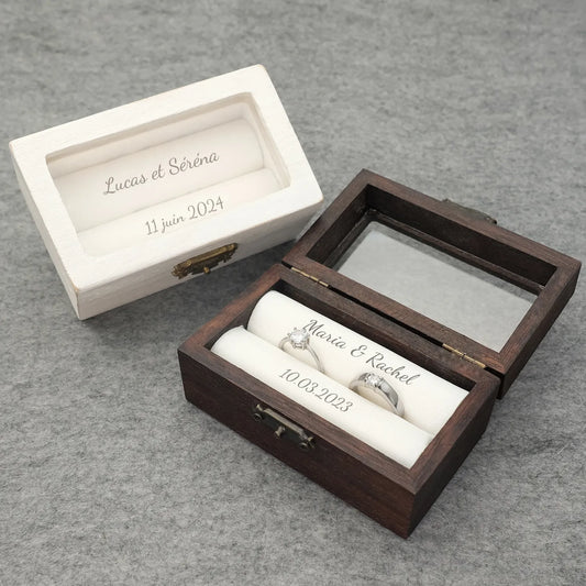 Personalized Wedding Ring Box: Custom Ceremony Engagement Ring Box