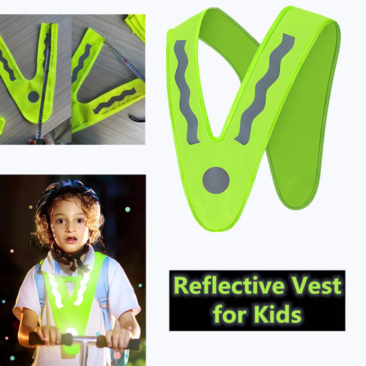 Safety Reflective Vest for Kids - High Visibility Clothing for Children, Security Protection, Perfect for Night Walkers