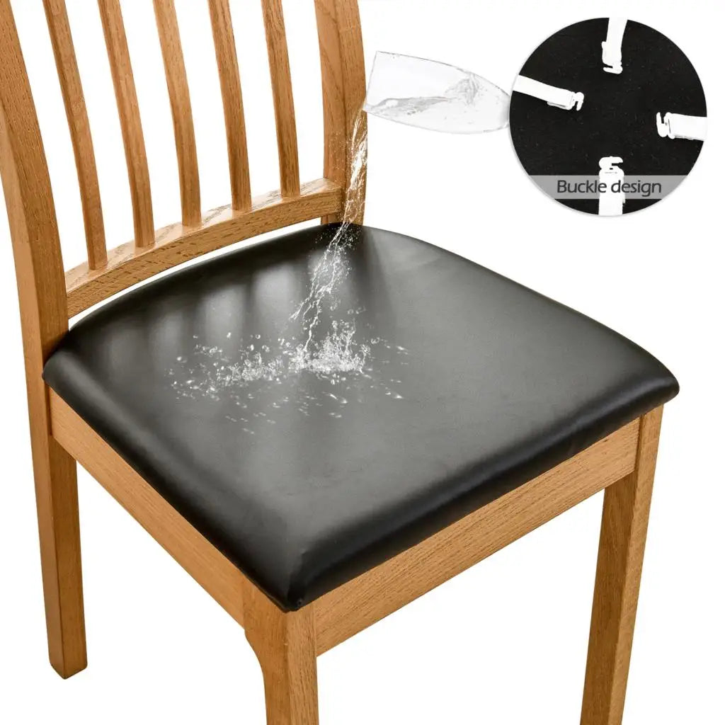 PU Waterproof Dining Room Chair Cushion Cover Kitchen Leather