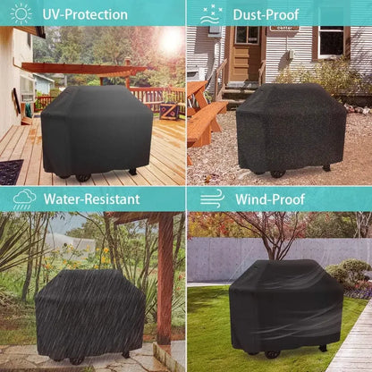 Heavy Duty Waterproof BBQ Grill Cover - Anti-Dust, Rain Protective Outdoor Barbecue Cover for Weber and Charbroil