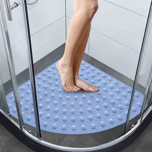 54x54cm Anti-Slip PVC Corner Shower Mat with Suction Cups – Hotel and Home Bathroom Cushion