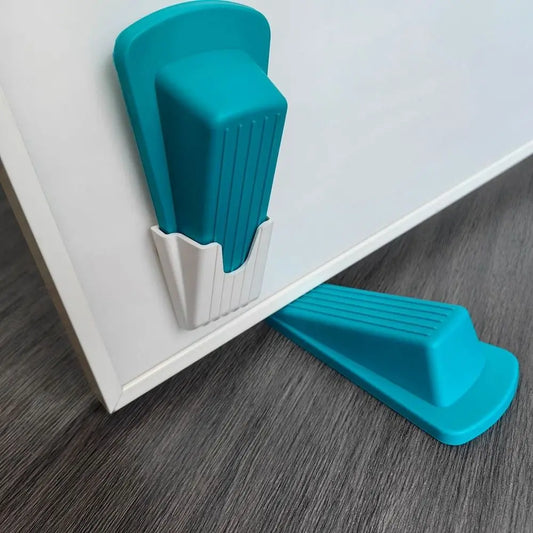 Silicone Door Stopper – Self-Adhesive Strong Suction Wall Protector – Hidden, Mute Anti-Collision Floor Holder ( 12.4 x 12.4 x 3.5 cm )