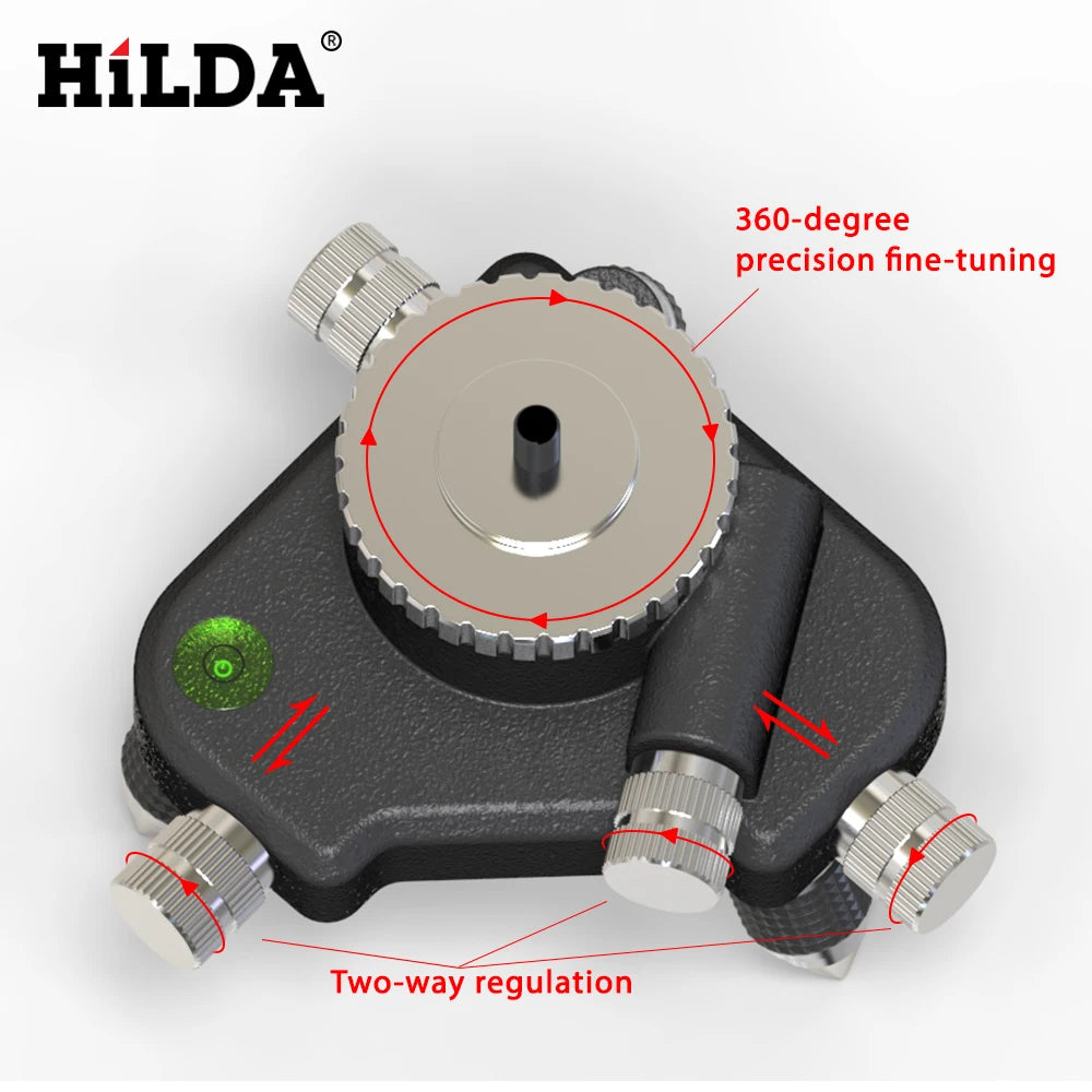 Tripod Bracket Base with 1/4'' Interface: Fine Adjustment Stand for Laser Level - Stable Support