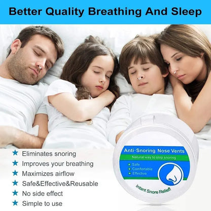 Anti Snoring Nose Clip: Sleep Assistance Device for Breathing Improvement & Apnea Relief - Set of 4