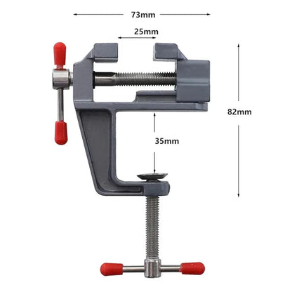 35MM Aluminium Alloy Table Bench Clamp Vise | Multi-functional Screw Vise for DIY Craft Mold Repair | Fixed Bench Tool