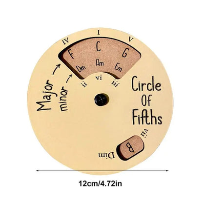 Wooden Circle of Fifths Guitar Chord Wheel: Melody Tool for Musicians - Musical Instrument and Accessory Essential