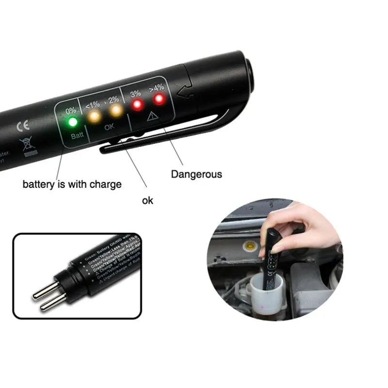 High Precision Brake Fluid Tester: Portable Safety Assurance for OBD2 Brake Oil - Quality Assurance Detector Test Pen