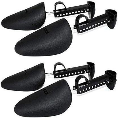 Adjustable Plastic Shoe Tree Shaper Stretcher - Black, Unisex, for Men and Women