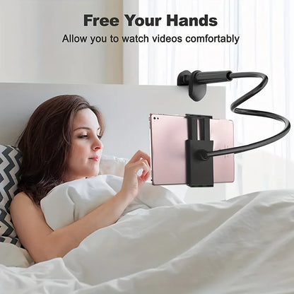 Lazy Bedside Desktop Mobile Phone Tablet Stand - Compatible with Xiaomi, iPhone, iPad - Supports Various Desktop Stands