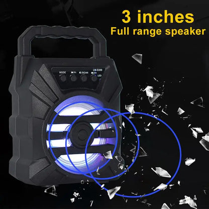 500mAh Bluetooth Speaker – High Power Sound Box with TF U-Disk, Karaoke, Handheld Subwoofers for Dancing