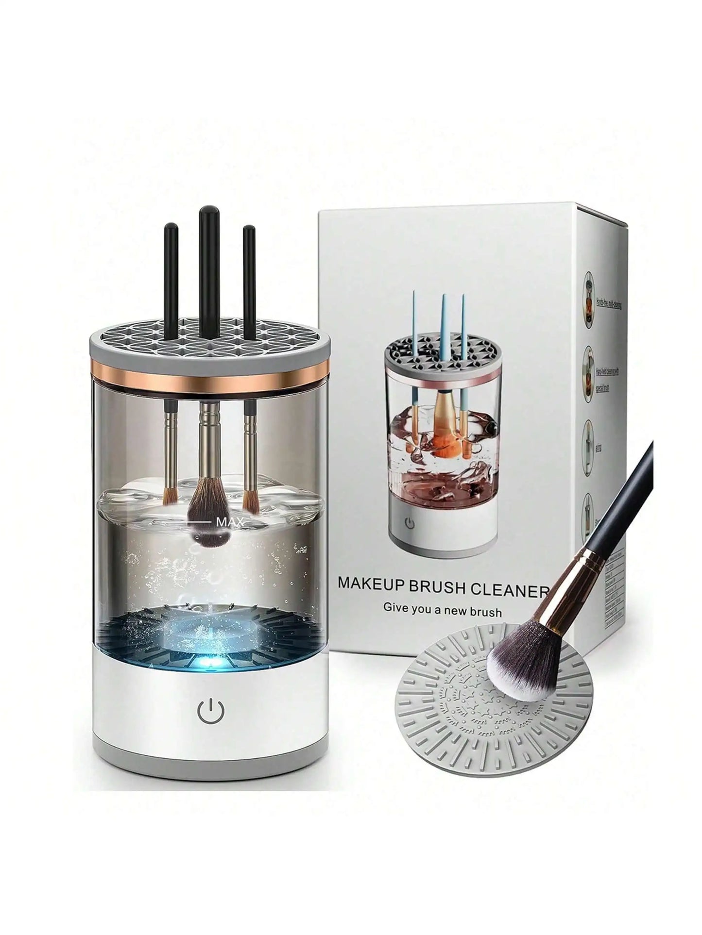 Electric Makeup Brush Cleaner Machine - Fast and Efficient Cleaning Tool