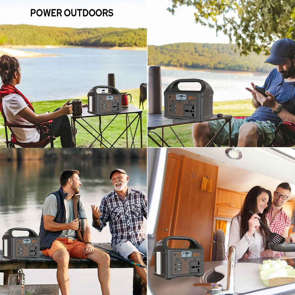 Portable 100W Solar Generator Power Station - 220V/110V Outdoor Emergency Mobile Power Bank, 24000mAh LiFePO4 for Camping, LED Power