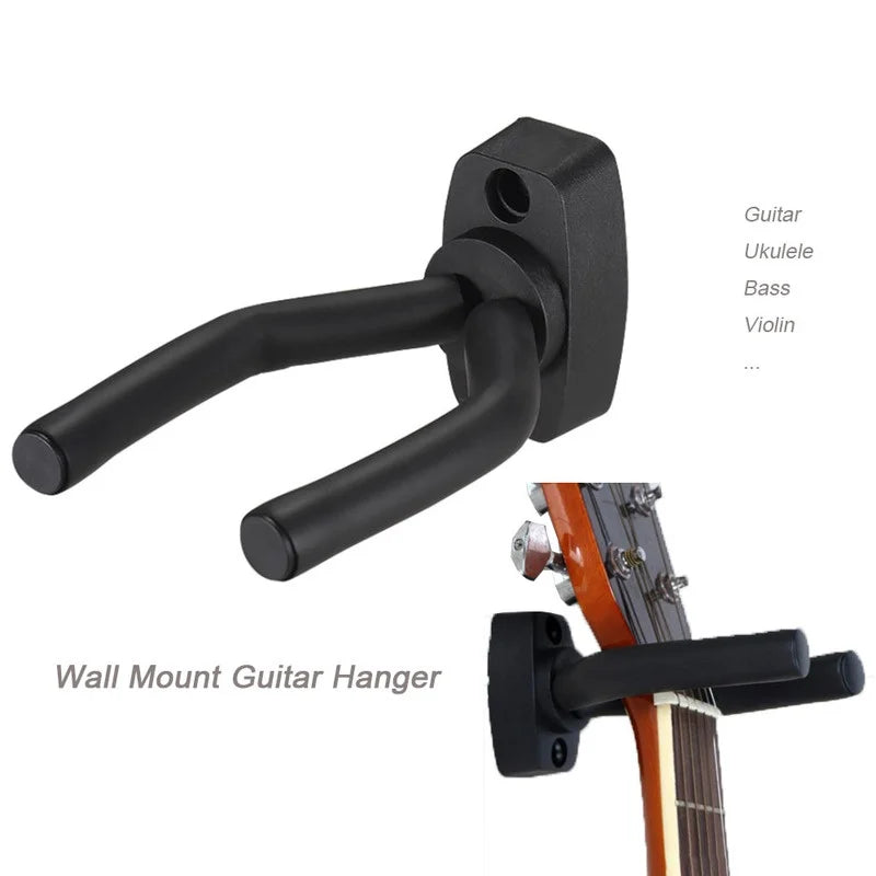 1Pcs Guitar Holder Wall Mount Stand - Home Instrument Display Parts and Accessories, Guitars Hook Wall Hangers with Picks Stand