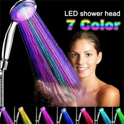 7-Color LED Changing Shower Head | Rainfall Water-Saving Shower Sprayer | Bathroom Accessories Replacement