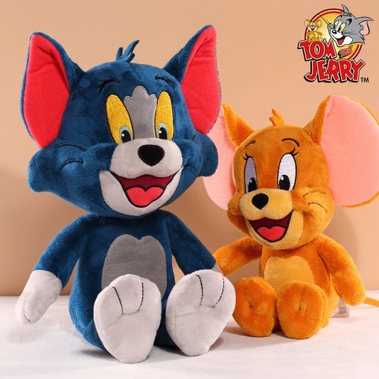 Tom and Jerry Plush Toy - Cartoon Movie Cat and Mouse Plushies - Stuffed Animals, Soap Action Figure, and Studio Doll Toys