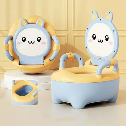 Cute Duck Kids Travel Potty - Portable Indoor/Outdoor Toilet for Boys and Girls, Moveable Children's Bathroom Solution