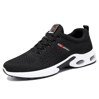 2024 New Trend Men’s Shoes – Breathable Lace-Up Running Shoes, Korean Version, Light Casual Sports Footwear