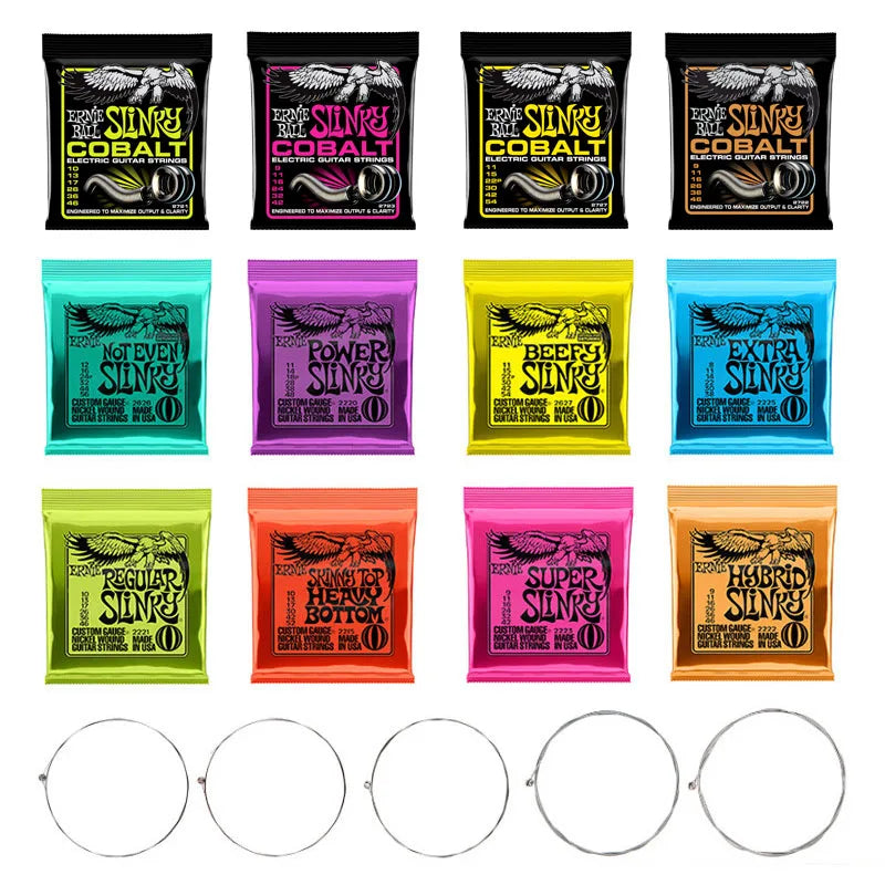 Ernie Ball Electric Guitar String Set - 2221/2626/2721/2223/2225/2215/2220/2723 Nickel Wound Rock Accessory