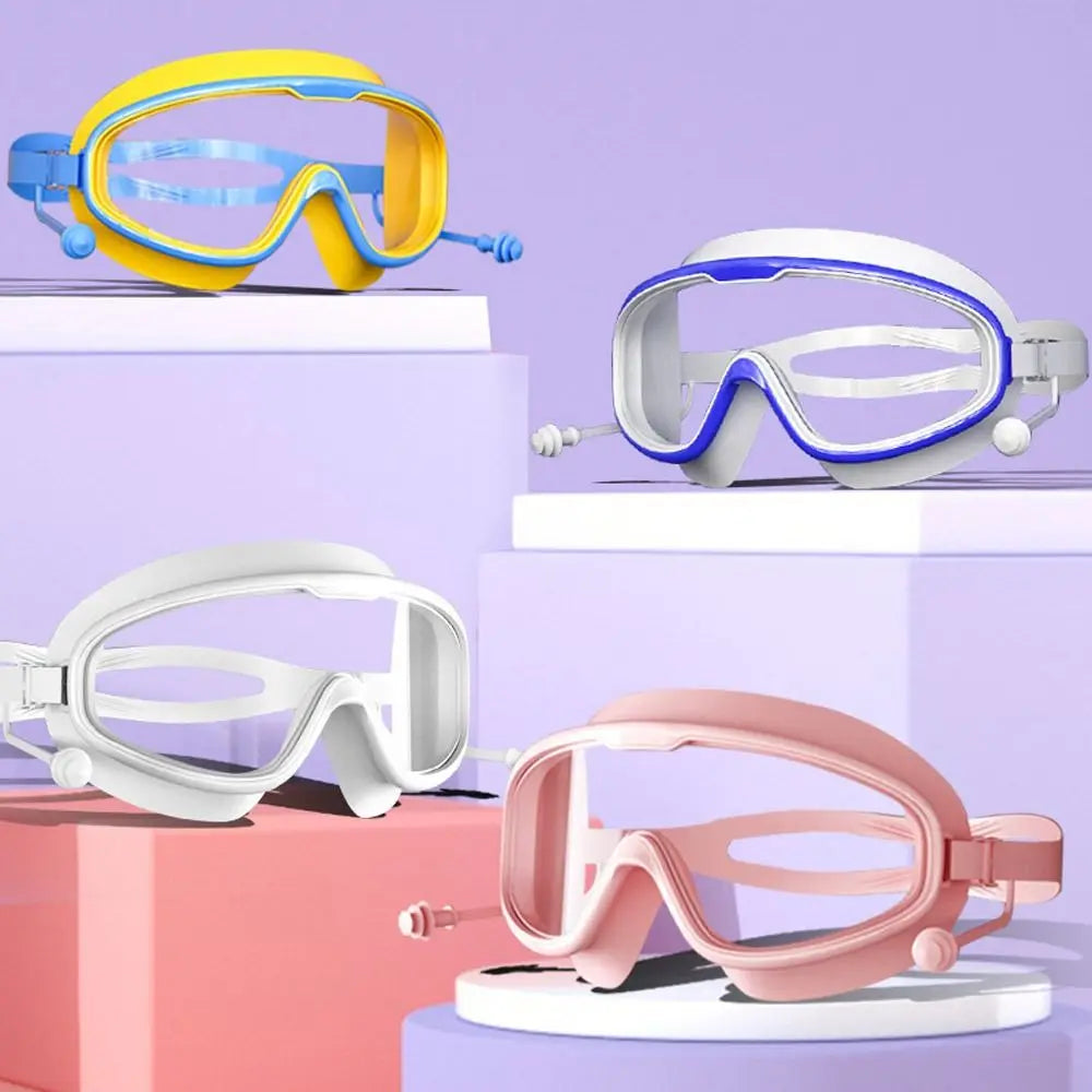 Kids Anti-Fog Swim Goggles - Clear Vision, Leak-Free Design for Boys & Girls (Ages 3-15) | Perfect for Pool, Beach, & Swimming Fun