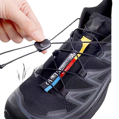 No-Tie Round Shoe Laces | Quality Tennis and Running Sneakers Shoelaces for Adults and Kids | Available in Black and White