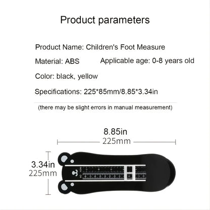 Accurate Foot Sizing for Kids: Foot Measurement Device - Gauge Shoe Sizer for Infants and Toddlers - Easy Measure for Correct Shoe Size, Essential Shoe Measuring Ruler