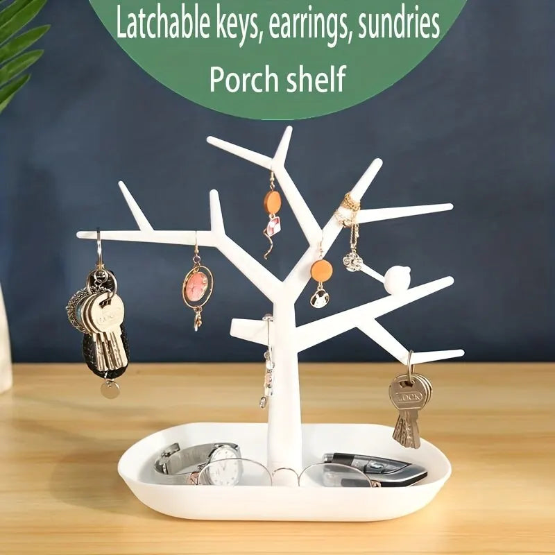 Creative Tree Hanger Jewelry Display Rack: Necklace, Bracelet, Earrings, Ring Storage - Unique Jewelry Organizer, 1PC