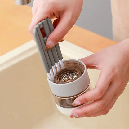 Versatile Multi-Purpose Gap Brush - Flexible Soft Bristle Cleaner for Cups, Nipple Bottles, and Household Grooves, Kitchen Cleaning Tool