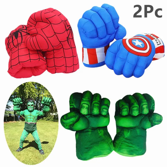 Kids Cartoon Foam Boxing Gloves – Superhero Costume Party Punching Gloves | Dress-Up Fighter Props