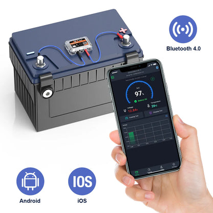 ANCEL BM200 Wireless Bluetooth Car Battery Monitor: 12V Battery Health App for Android & iOS - Battery Tester Tool