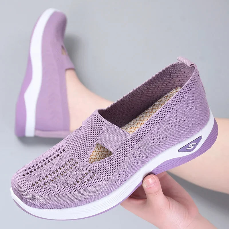 Summer New Comfort Casual Women's Shoes: Fashion Soft Sole Hollow Out Flat Shoes for Women