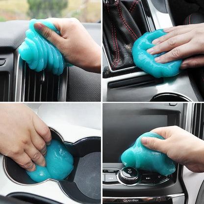 Car Cleaning Gel: Reusable Keyboard Cleaner Gel for Automobile Air Vents - Multiuse Dust Removal Slime, Available in 1 or 2pcs