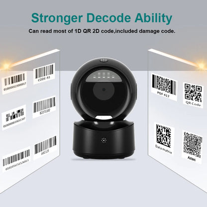 NETUM Desktop 2D QR Barcode Scanner - A5 Hands-Free Omnidirectional USB Big Barcode Reader - 1D QR Screen Barcodes Scanning