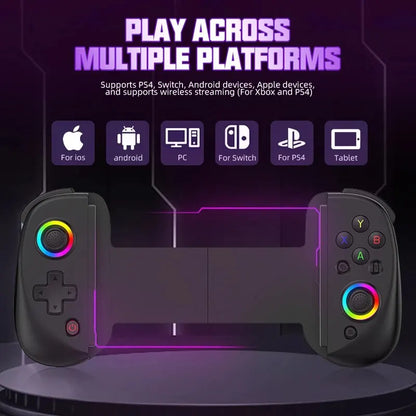 VILCORN D8 Gaming Controller – Dual Hall, Flexible RGB, Streaming Gamepad for Tablet, Android, PS4, Switch & PC Joystick