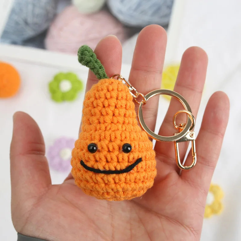 Positive Energy Potato Hug Pocket Mini Plush Doll - Handmade Wool Knitting with Card, Funny Christmas Gift and Room Decoration