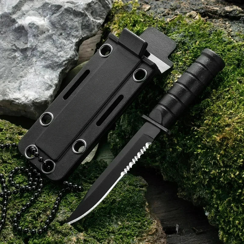 Stainless Steel Mini Camping Survival Chain Knife - Multifunctional & Portable Outdoor Tool