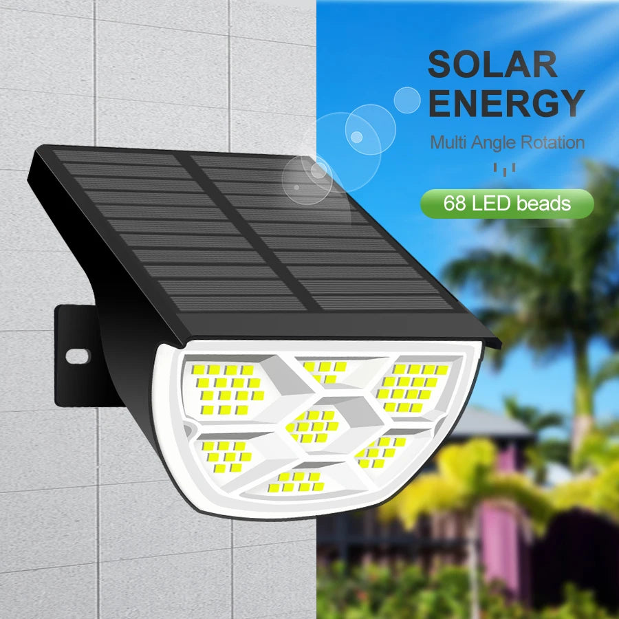 72/68 LED Solar Landscape Lights: IP65 Waterproof Outdoor Solar Garden Spotlight with 3 Modes - Yard Lawn Walkway Lighting