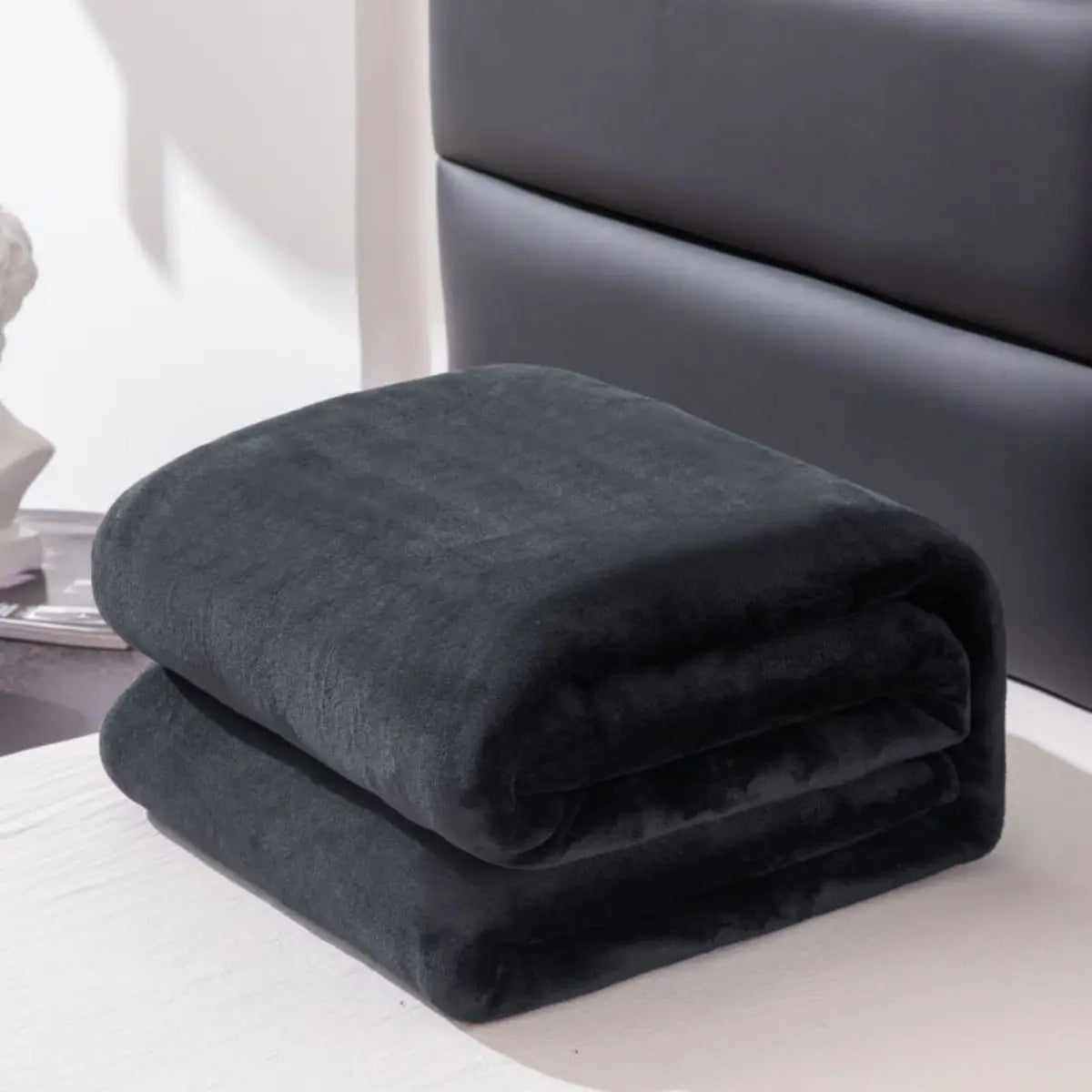 Simple Plain Colored Plush Blanket - Multifunctional Thickened Farley Blanket Cover for Warmth