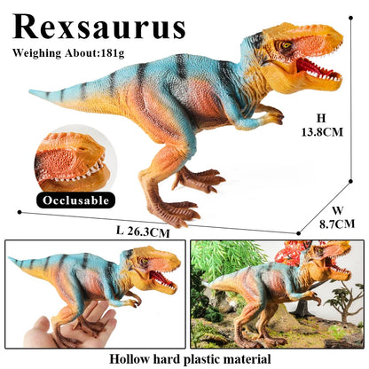 Oenux Dinosaurs World Action Figures - Savage Jurassic Collection Featuring Indominus Rex, Spinosaurus and Triceratops, Ideal Kids Gift